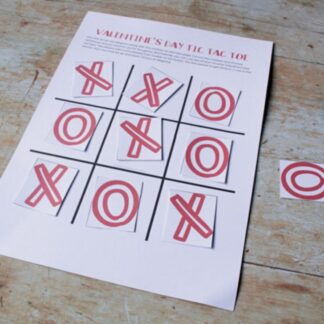 FREE Printable Valentines Tic Tac Toe Game for Kids