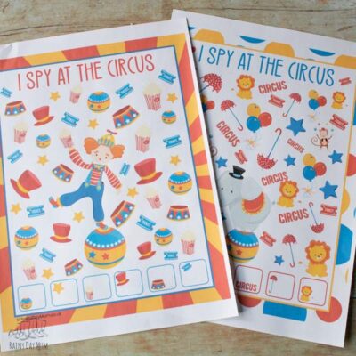 FREE Printable Circus I Spy Game for Toddlers and Preschoolers