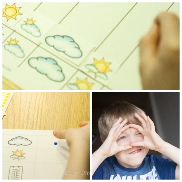 weather graphing morning time printable activity for preschoolers