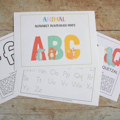 Animal ABC Letter Learning Playdough Mats