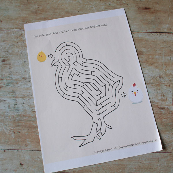 Easter Chick Maze