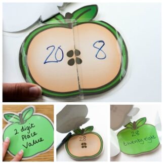 Apple place value booklet free printable