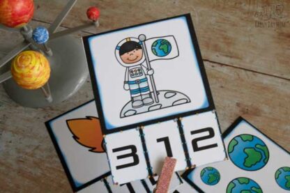 FREE Printable Space Count and Clip Cards 1 to 5 - Rainy Day Mum Shop