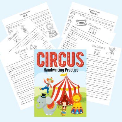 circus themed handwriting bundle