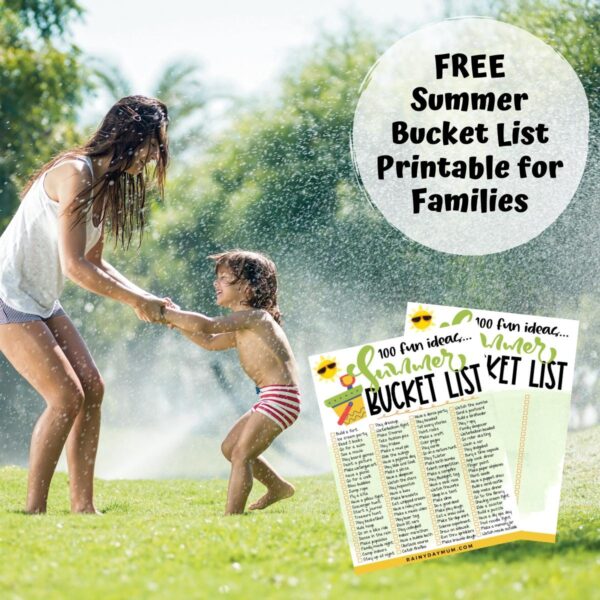 free printable summer bucket list for families