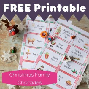Printable Christmas Charades Game FREE Printable from Rainy Day Mum
